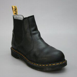 Dr. Martens Ladies 9 Arbor St Black Steel-toe Chelsea Ankle Work Boots - AW004